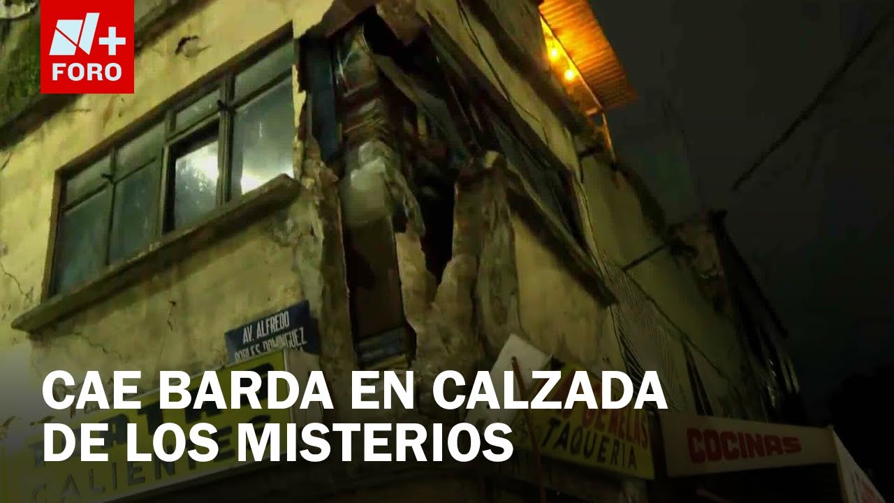 Colapsa barda de casa antigua en Calzada de los Misterios, GAM, CDMX - Las Noticias