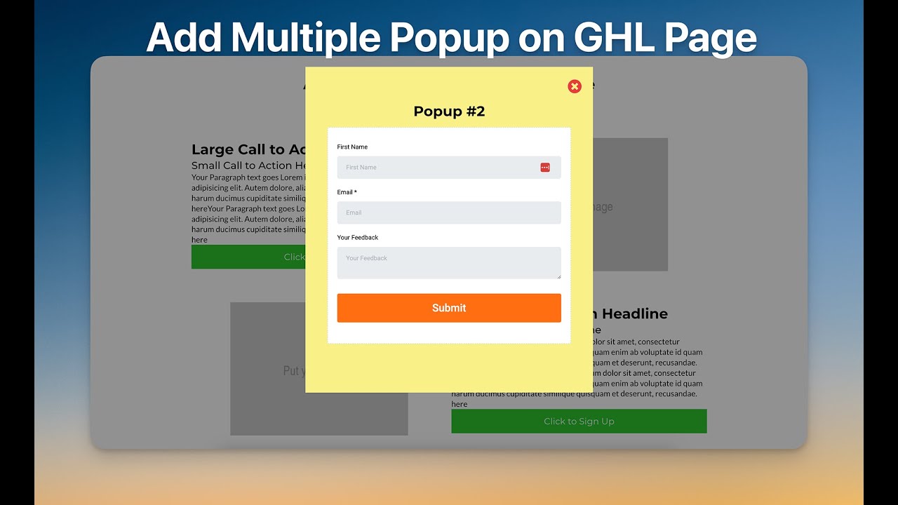 How to Add Multiple Popup on GoHighLevel Pages