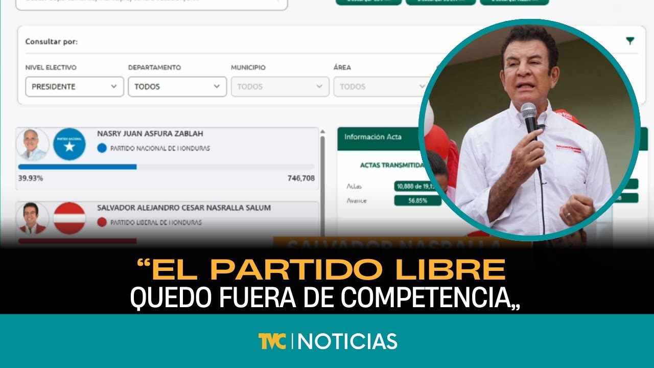 Nasralla: &ldquo;El partido Libre quedo fuera de competencia&rdquo;
