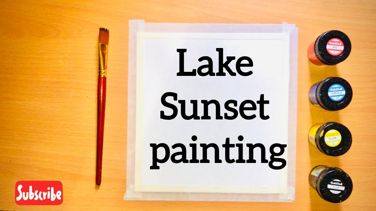 Easy lake Sunset acrylic painting for beginners| Poster Colors | painting Tutorial 