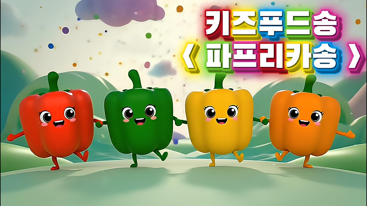 키즈 푸드송ㅣ키즈 동요ㅣ 키즈송ㅣ편식 ❌ㅣ파프리카송🫑ㅣ야채송ㅣ알록달록 언덕의 파프리카ㅣ 
