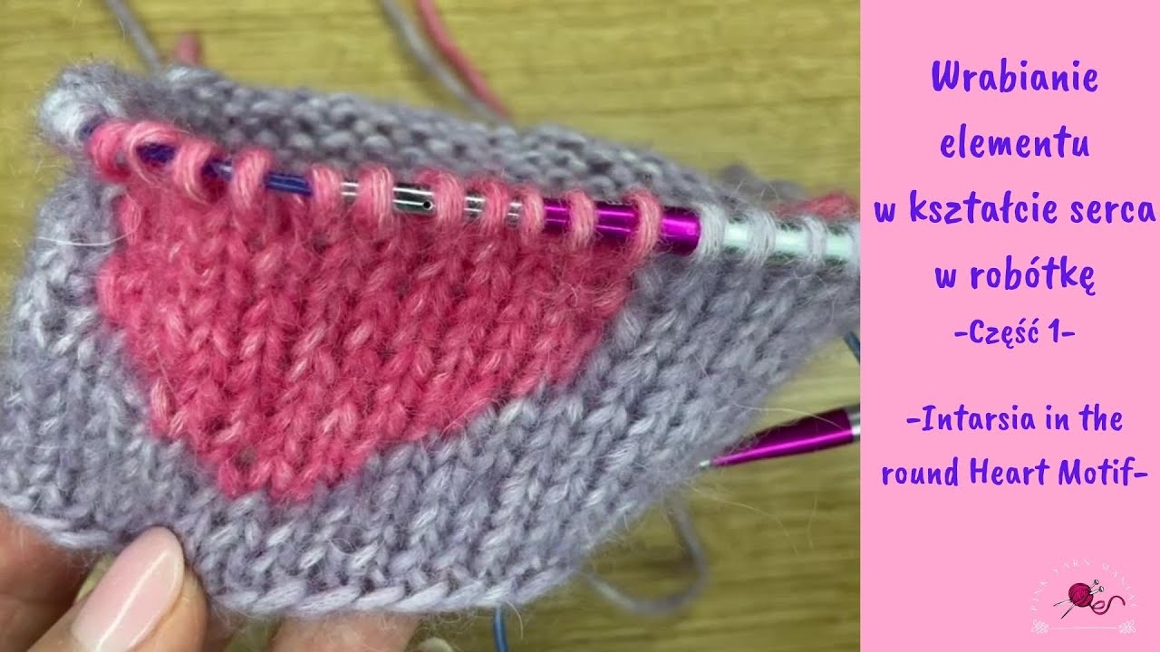 Wrabianie włóczki w innym kolorze || Intarzia w okrążeniu || Intarsia in the Round