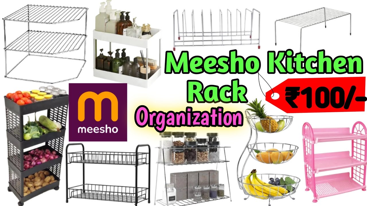Meesho Kitchen Rack Unboxing | Kitchen racks Organization | Space saving kitchen Rack Unboxing |