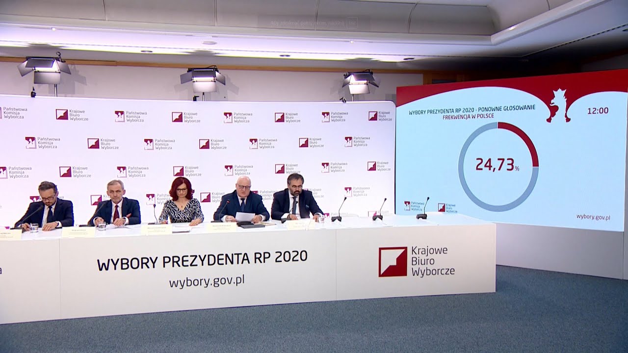 Election Studio of the NEC: II round of the 2020 Polish Presidential Election - 12.07.2020 1.30 pm