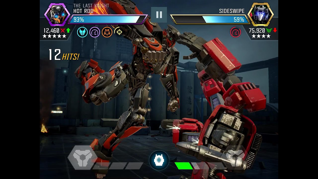 ROK- Hot Rod vs Sideswipe- Transformers Forged To Fight