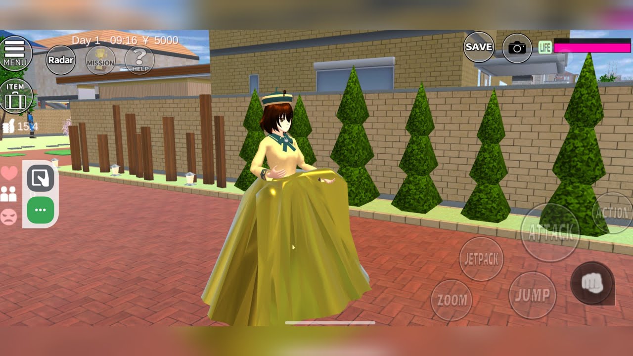 How to make Beautiful attractive yellow Gown 👗🤩 in Sakura Simulator ❤️🥳