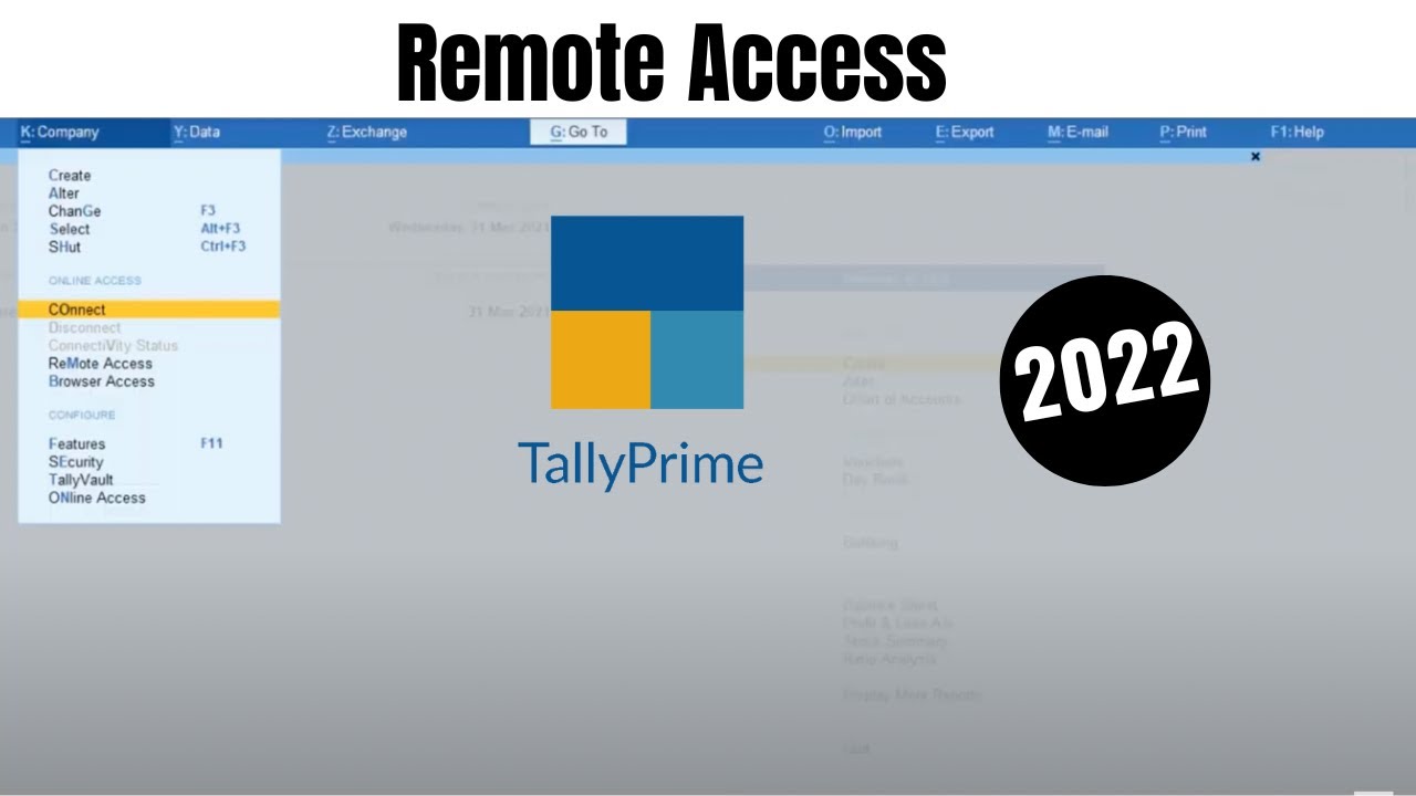Remote Access in Tally Prime 2022 for Beginners|How to Do Work From Home in Tally Prime