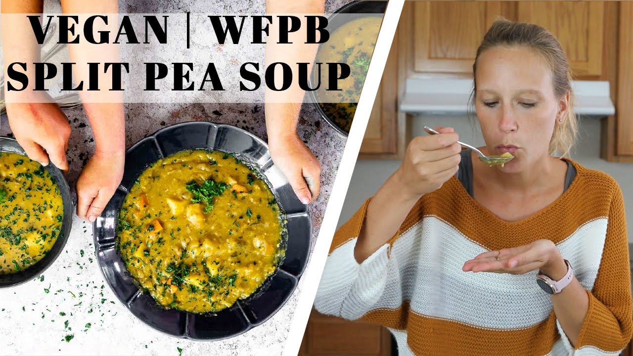 Vegan Split Pea Soup (Instant Pot, Crock Pot) - oil free, wfpb