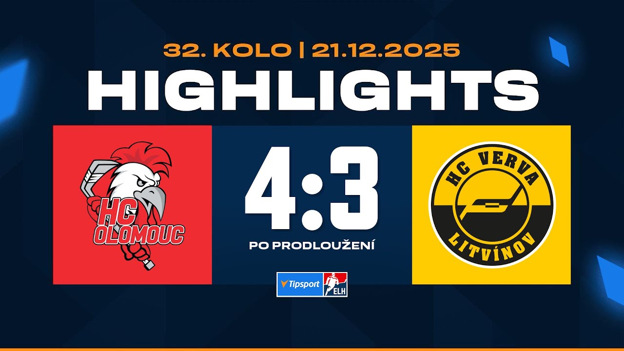 Highlights | HC Olomouc vs. HC Verva Litvínov 4:3p | 21.12.2025