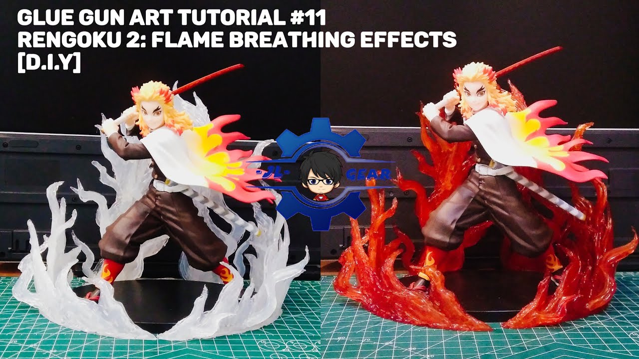 Glue Gun Art Tutorial #11 | Rengoku 2: Flame Breathing Effects [D.I.Y.] Vibration Stars