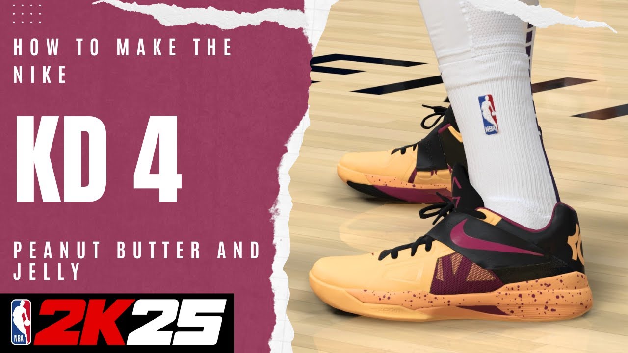 NBA 2K25 Shoe Creator: KD 4 Peanut Butter & Jelly