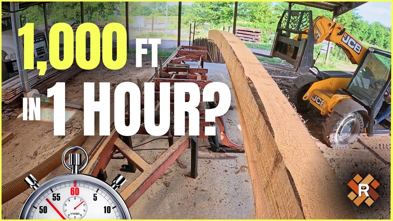 Can We Cut 1,000 Feet of Wood in 1 Hour? (Sawmill Speed Test)