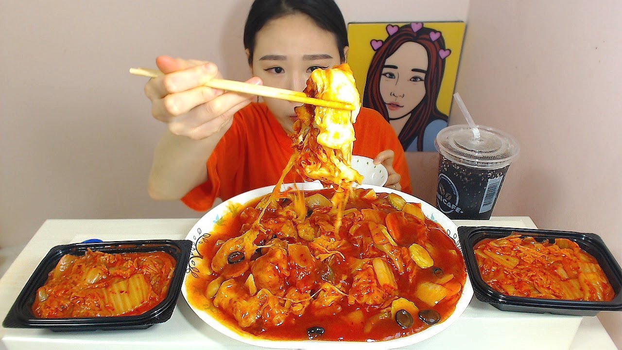 김치치즈탕수육 Eating Sound
