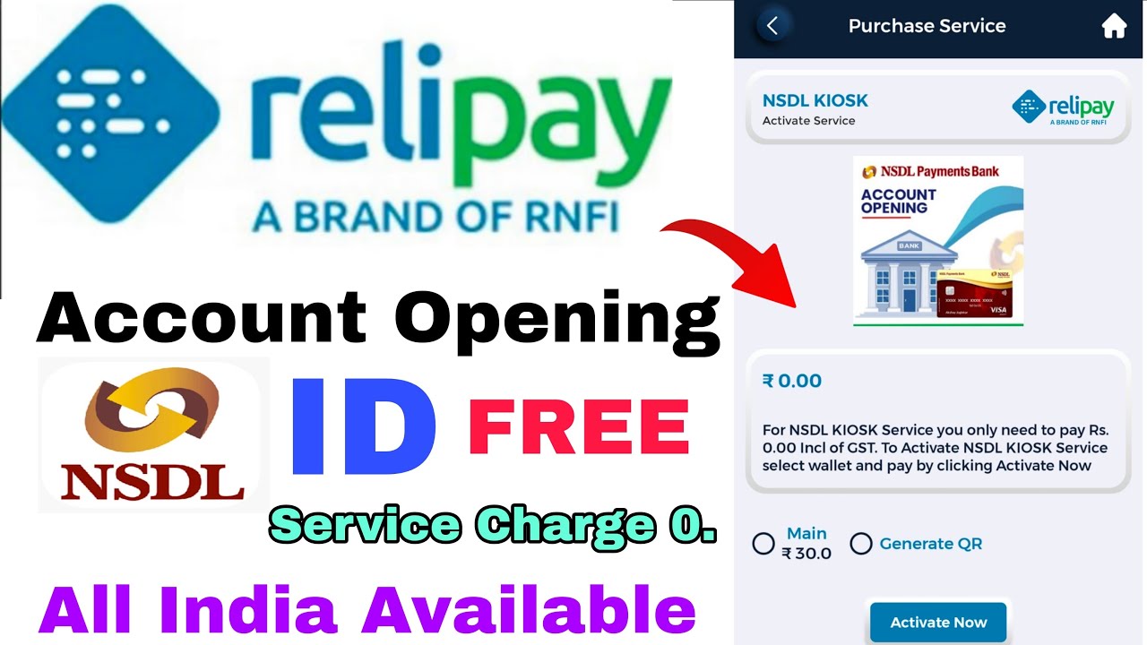 NSDL account opening ID||Relipay NSDL Id free||Relipay account opening id free||Rnfi NSDL Id create 