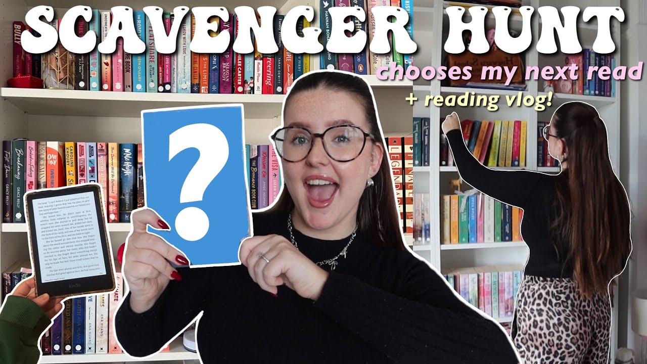 bookshelf scavenger hunt chooses my next read (+ reading vlog)!🔎📖✨