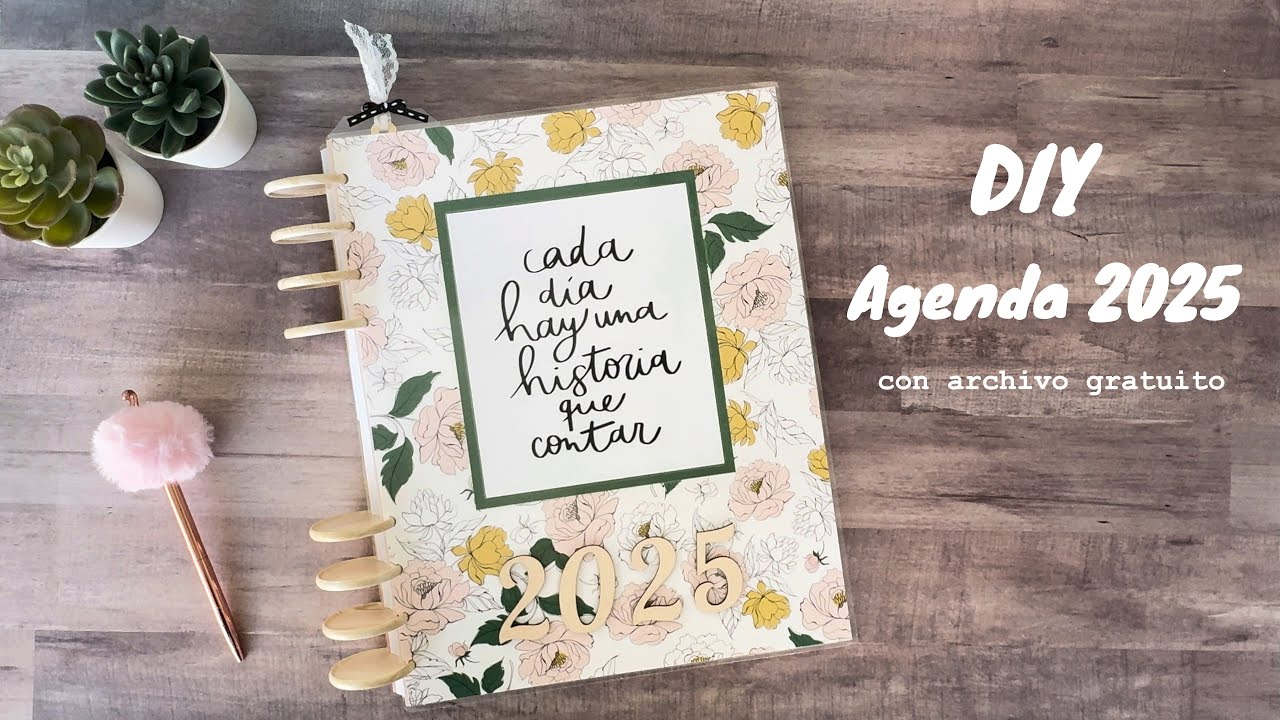 DIY Agenda 2025: con anillas de disco (happy planner) y archivo gratuito