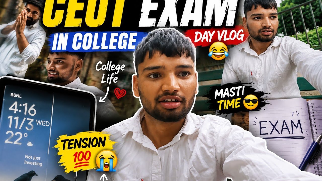 CUET Exam Ke Din 4 AM Cold Water Bath 🥶 | Doston Ne Exam Ke Baad Roast Kar Diya 😂 | College Vlog