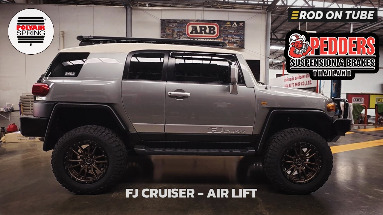 ทรงไม่เสีย ท้ายไม่ทรุด Toyota FJ Cruiser Air Lift ติดถุงลมเสริมการรับน้ำหนัก  - Rod On Tube