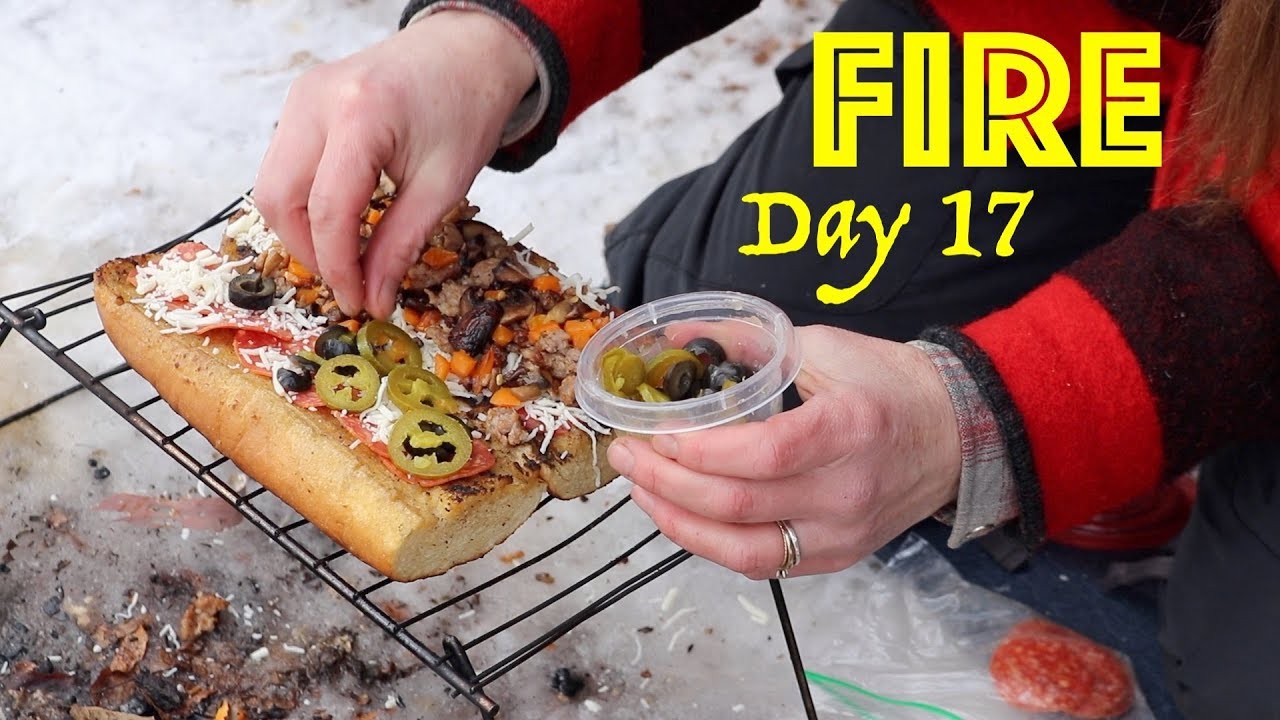 Pizza on a Campfire | 28 Day Fire Challenge | Food & Fire