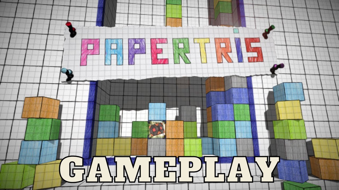 Papertris Demo Playthrough Gameplay Walkthrough [No Commentary]
