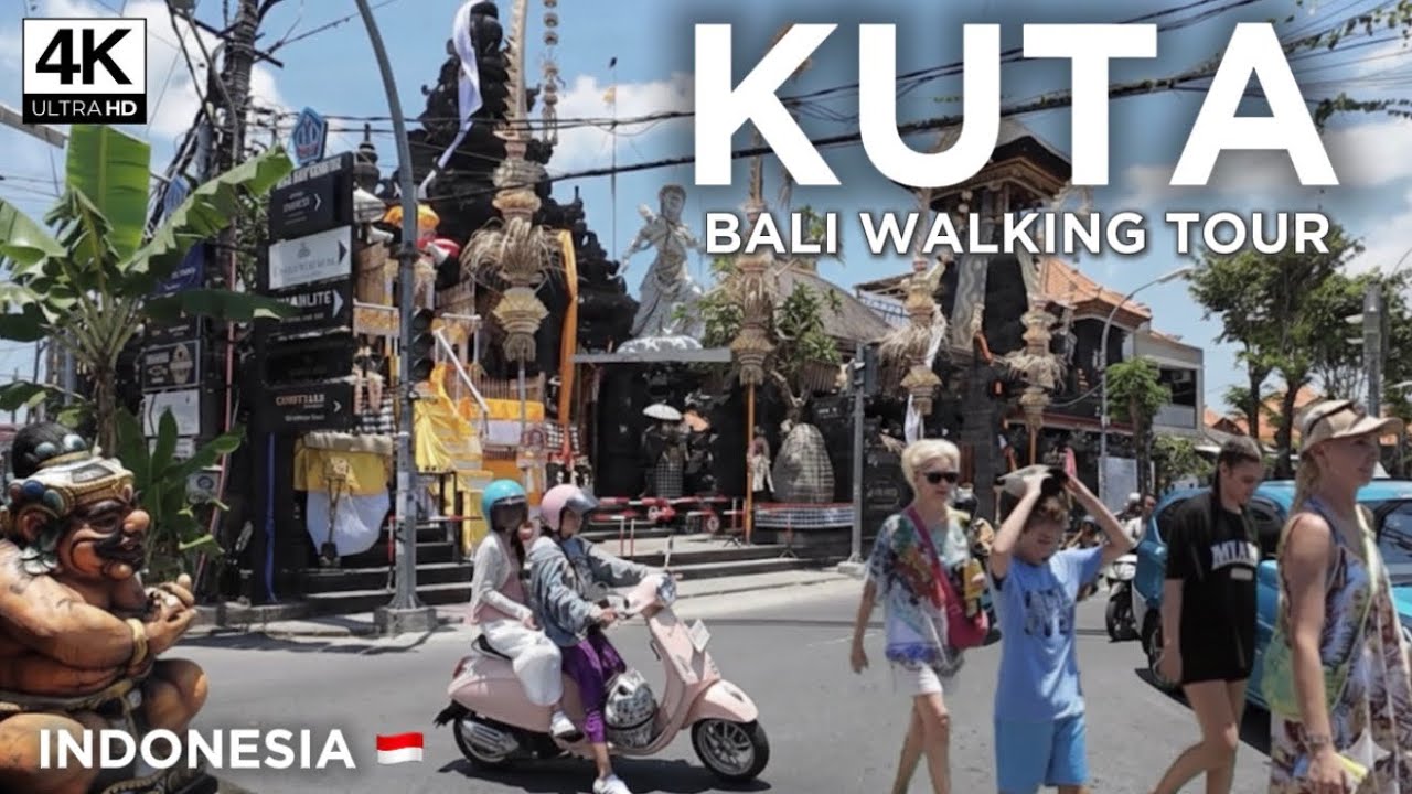 KUTA , BALI – Indonesia’s Most Beautiful Beach Town | 4K Walking Tour