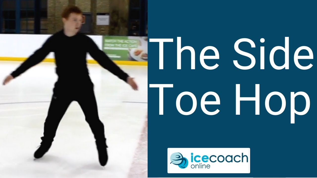 Fun Ice skating technique! The Side Toe Hop! Great Beginner Figure Skating Exercise!