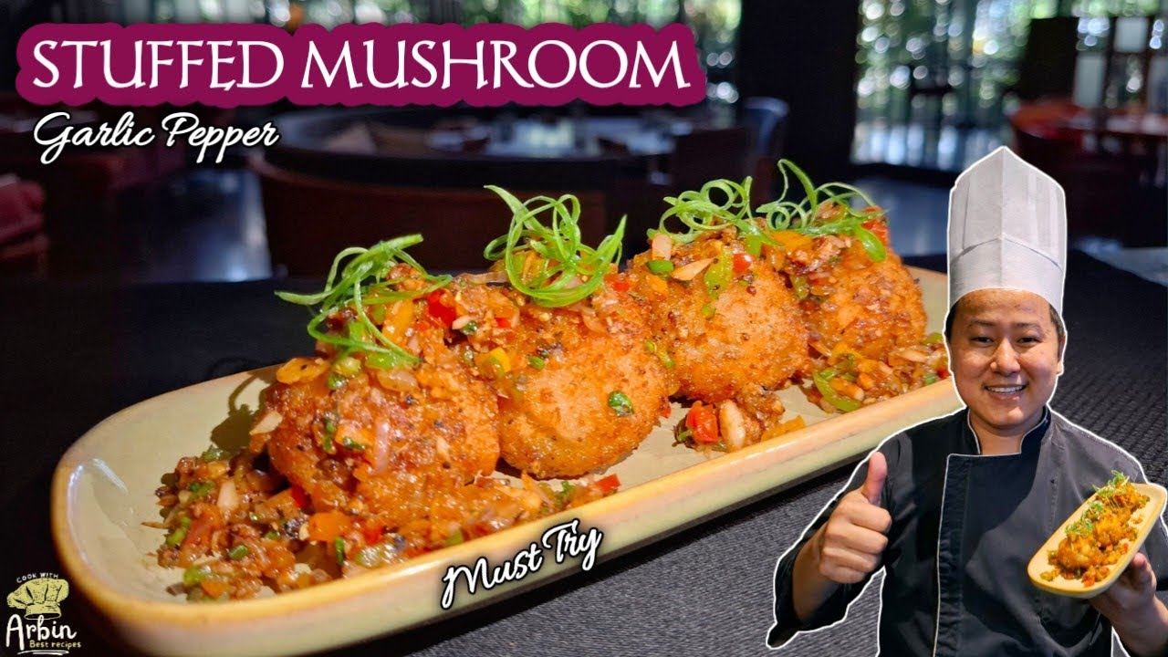 How To Make Cheesy Stuffed Mushroom | Mushroom Recipe | @Cook with Arbin