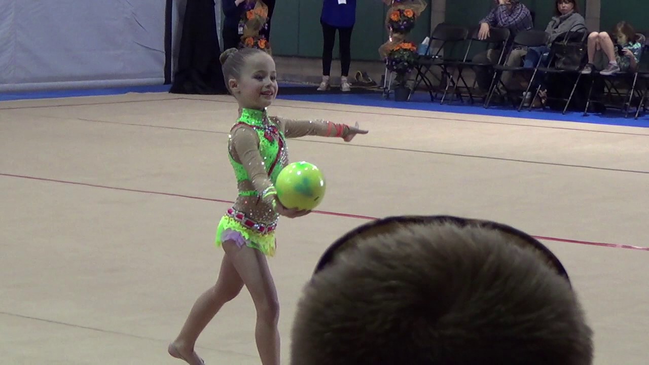 Katusha Klets Age 6 Rhythmic Gymnastics Ball First Competition