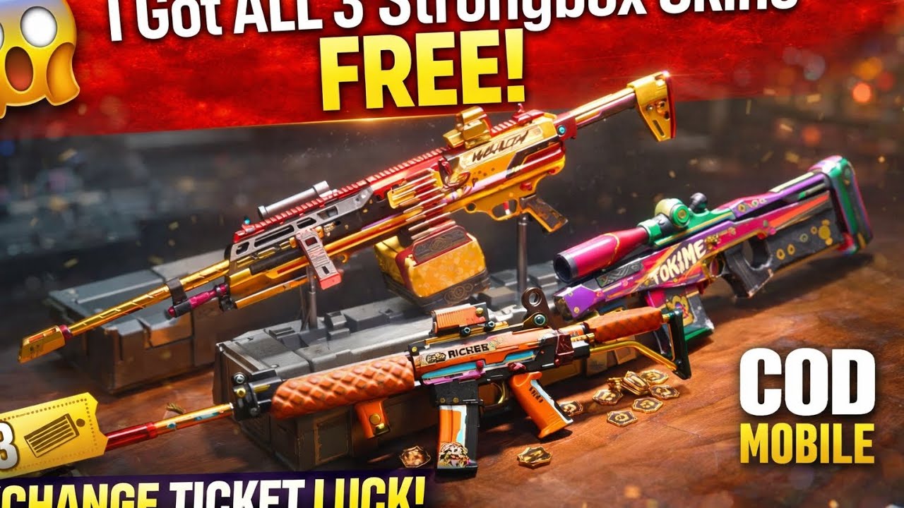 😱 I Got ALL 3 Strongbox Skins FREE! | Exchange Ticket Luck in COD Mobile
