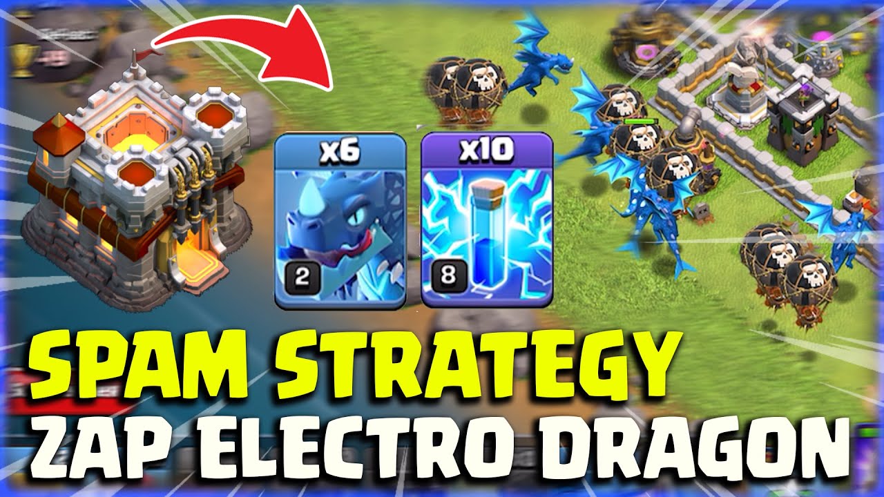 NO COUNTER! EASILY TH11 STRATEGY ZAP ELECTRO DRAGON IS INSANE! | CLASH OF CLANS