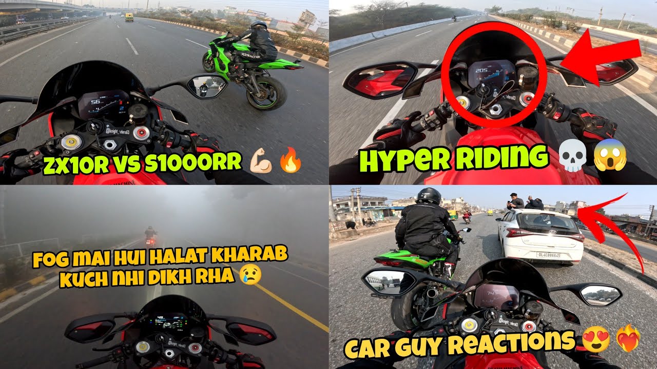 ZX10R vs S1000RR Drag Race 🔥 | Indian Highway Madness💀💪🏻||Car guy filming our bike ❤️😍