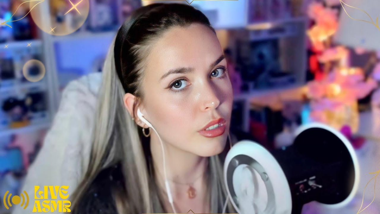 ASMR Directo 💤 Relájate conmigo por 1 hora, susurros y sonidos suaves para dormir