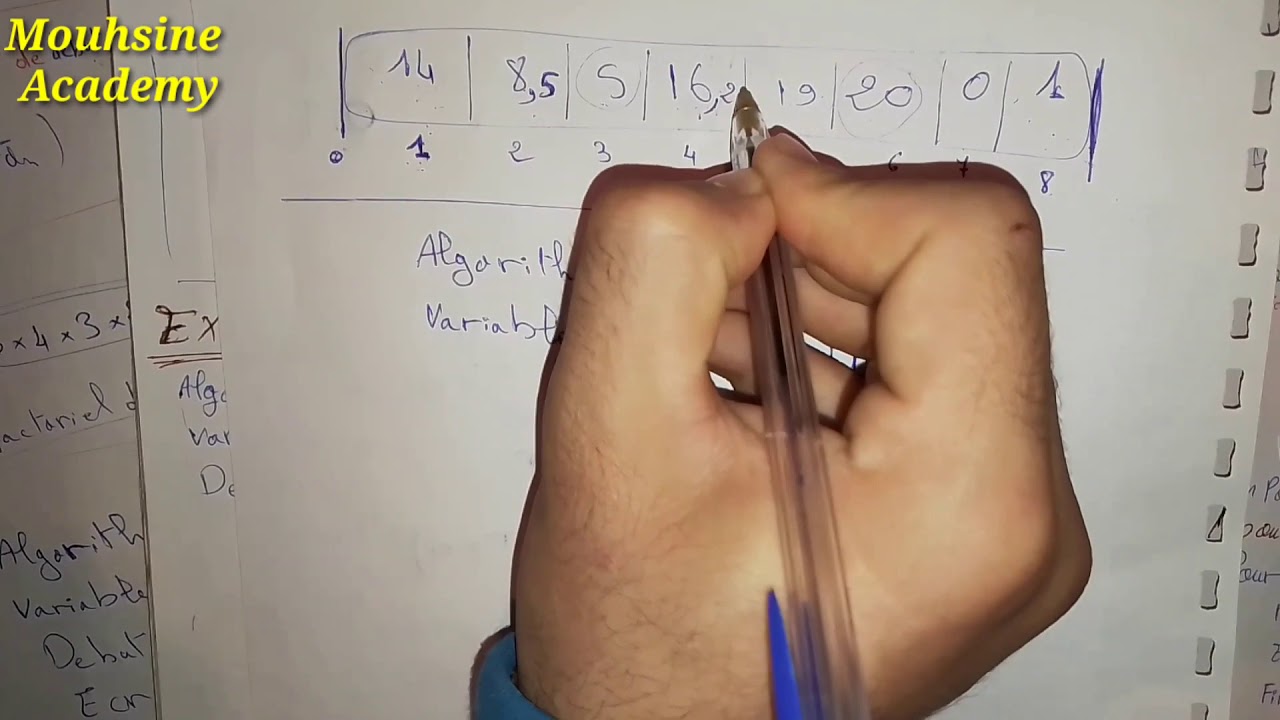 23-Cours Algorithme Darija ( Les Tableaux Avec Un Exercice )