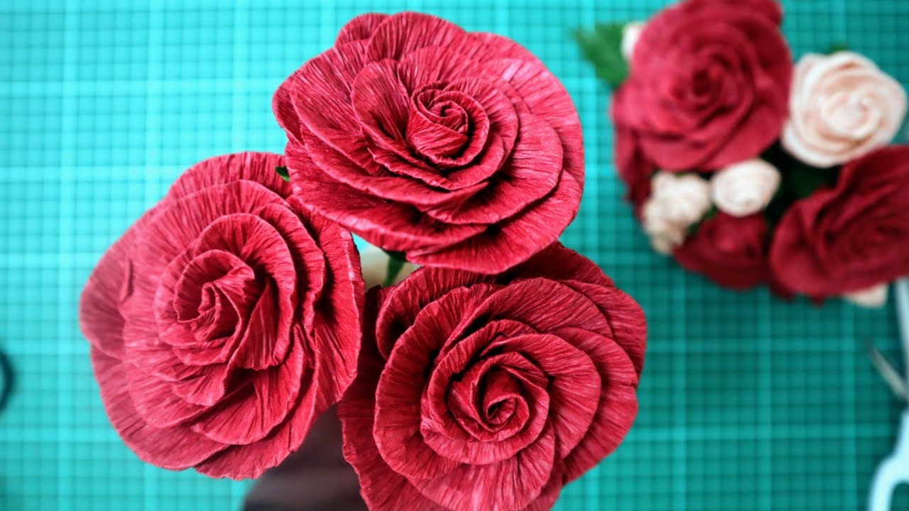 How to make a simple crepe paper twisted rose flower [new style]