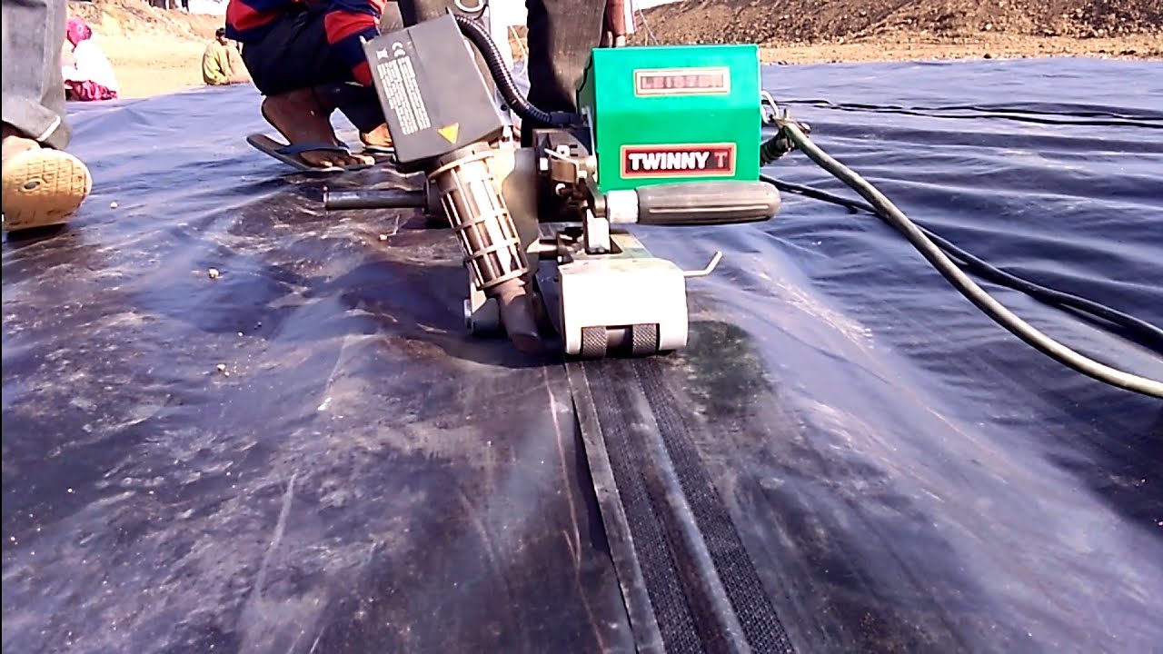 leister plastic welding automachine,(TWINNY T) for shrimp ponds and biofloc tanks.