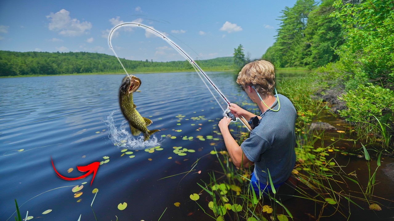 Fishing HIDDEN Forest Waters For Whatever BITES! (PB)