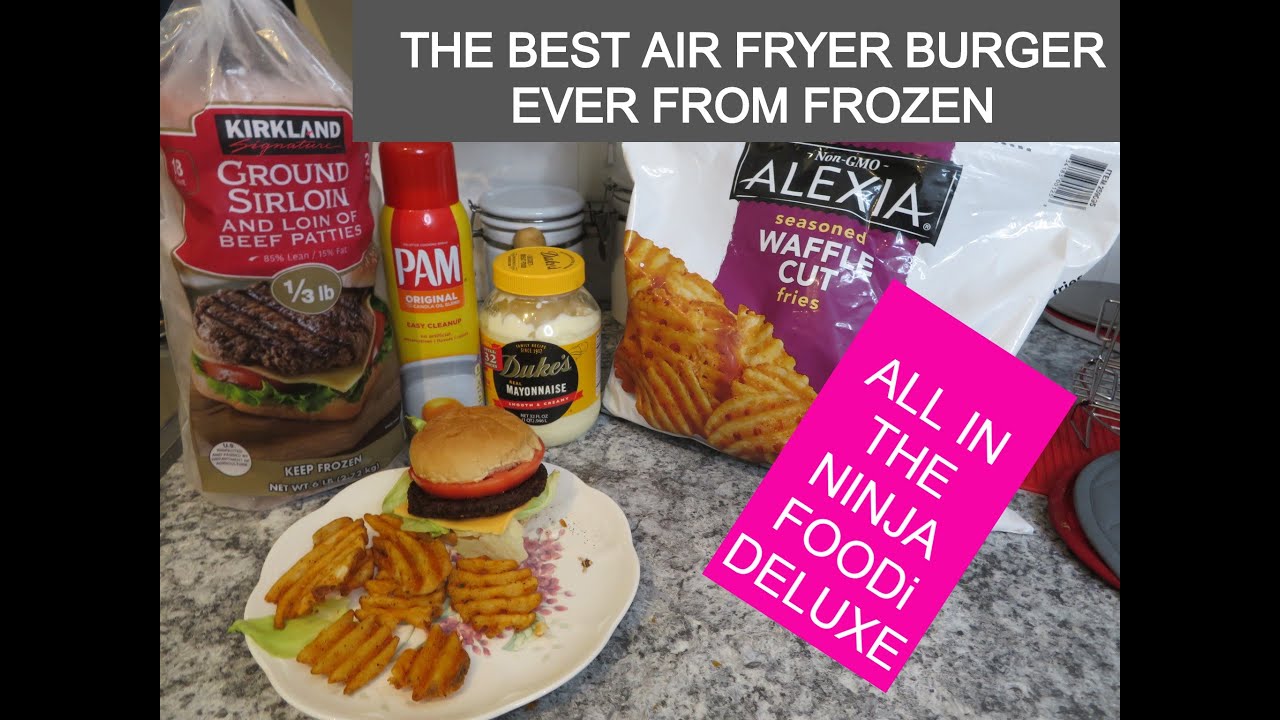 FROM FROZEN AIR FRIED HAMBURGER / FROZEN BURGERS IN THE NINJA FOODi DELUXE