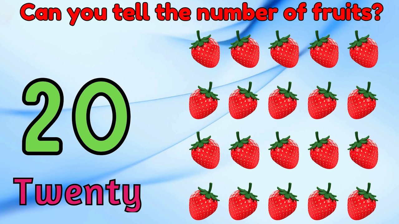 How many fruits or vegetables for kids ? Quiz for Children - learn Numbers
