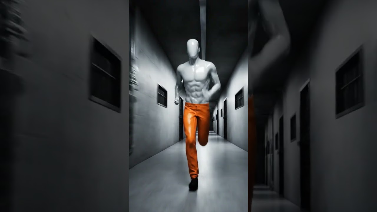 AI video Man is running in prison 