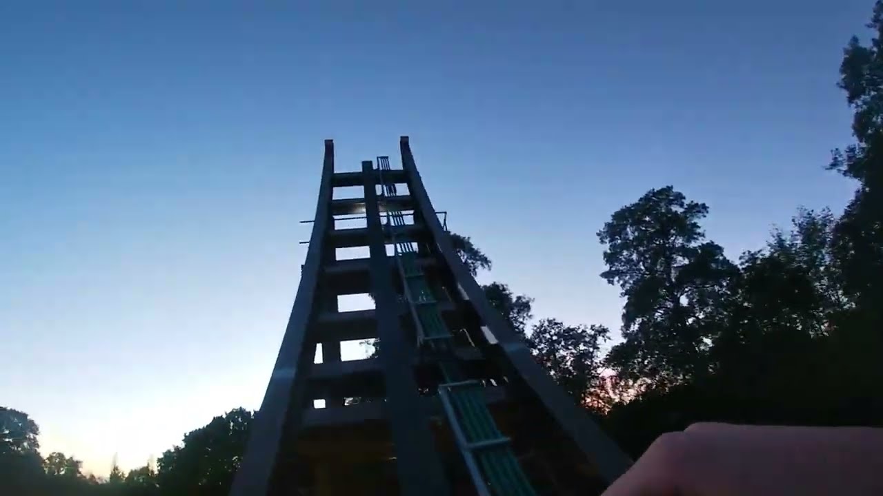 Thor on ride POV (at night) - Drayton Manor Theme Park