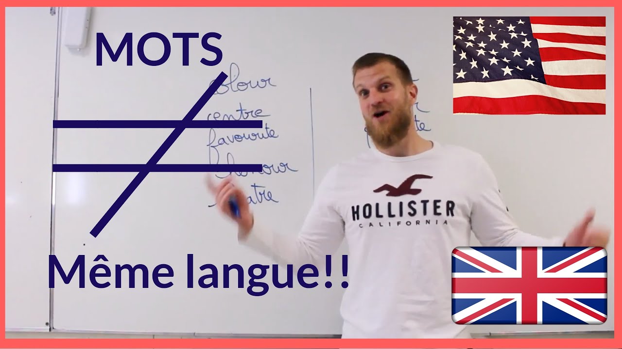 5 Mots différents avec l'accent américain et l'accent britannique.
