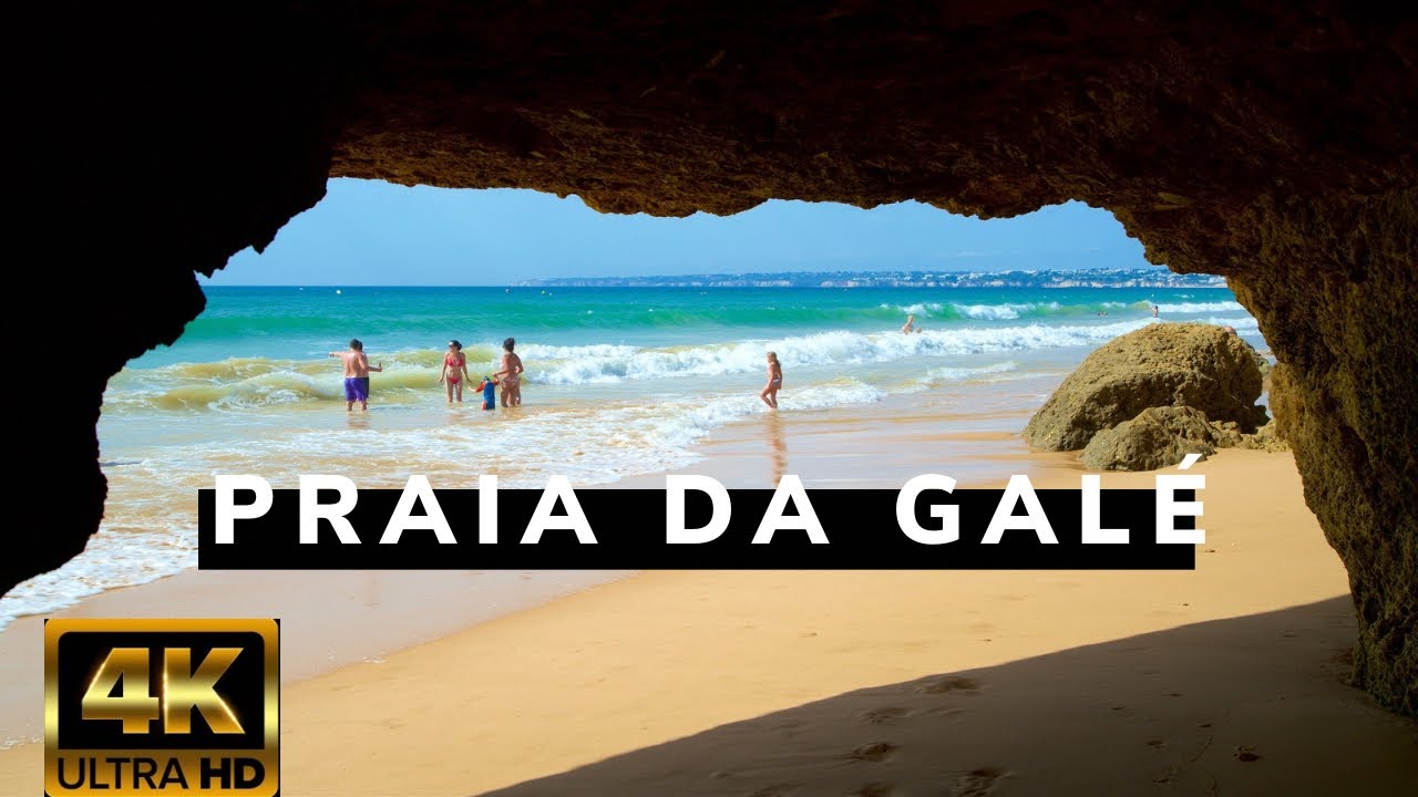 4K Paradise Beach Walk - Praia da galé  - Portugal Beach - Algarve 2022