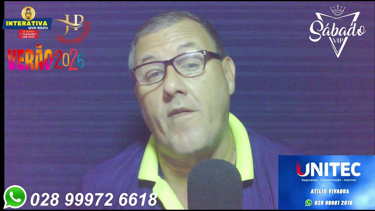 PROGRAMA SABADÃO VIP APRESENTAÇÃO  JUNIOR RODRIGUES DAS 08 AS 10HS
