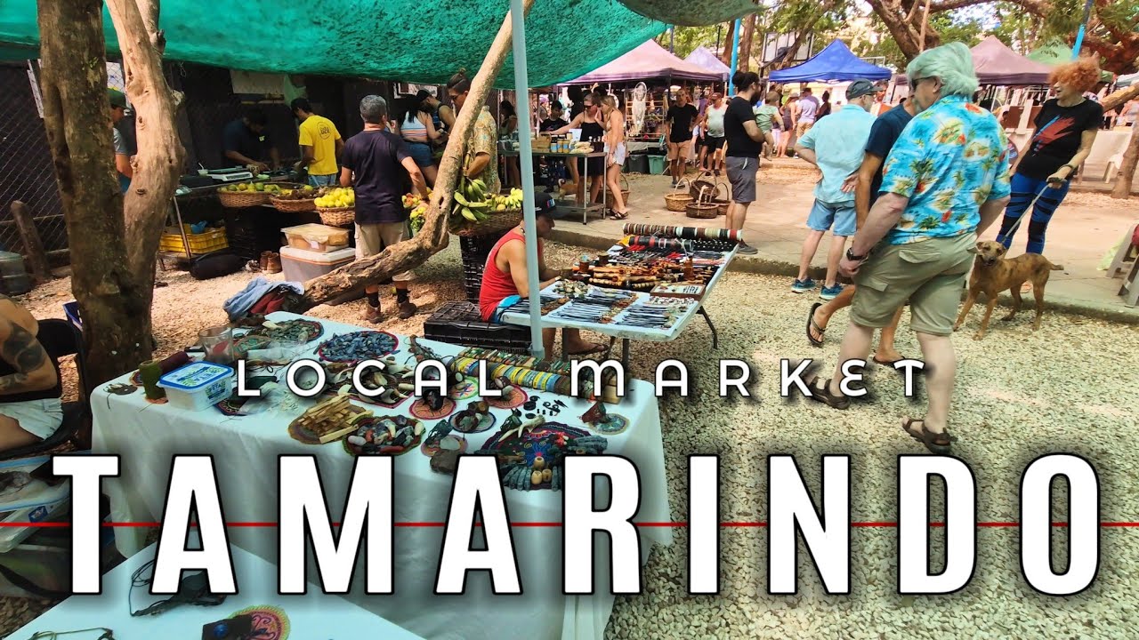 TOUR Of TAMARINDO MARKET, Costa Rica 🥭 Super Busy & Lots Of Vendors #travel #tourism