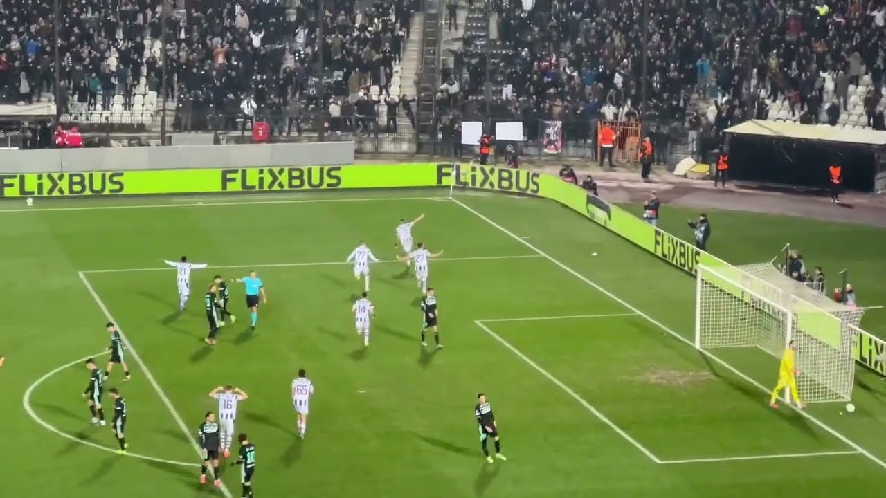 Goal Georgios Giakoumakis. PAOK vs Betis 2-0. Europa League 22.01.2026