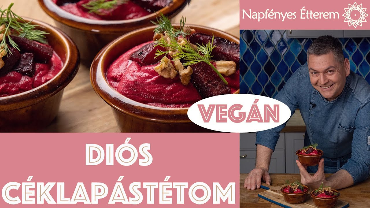 Diós céklakrém-vegán szedvicsfeltét