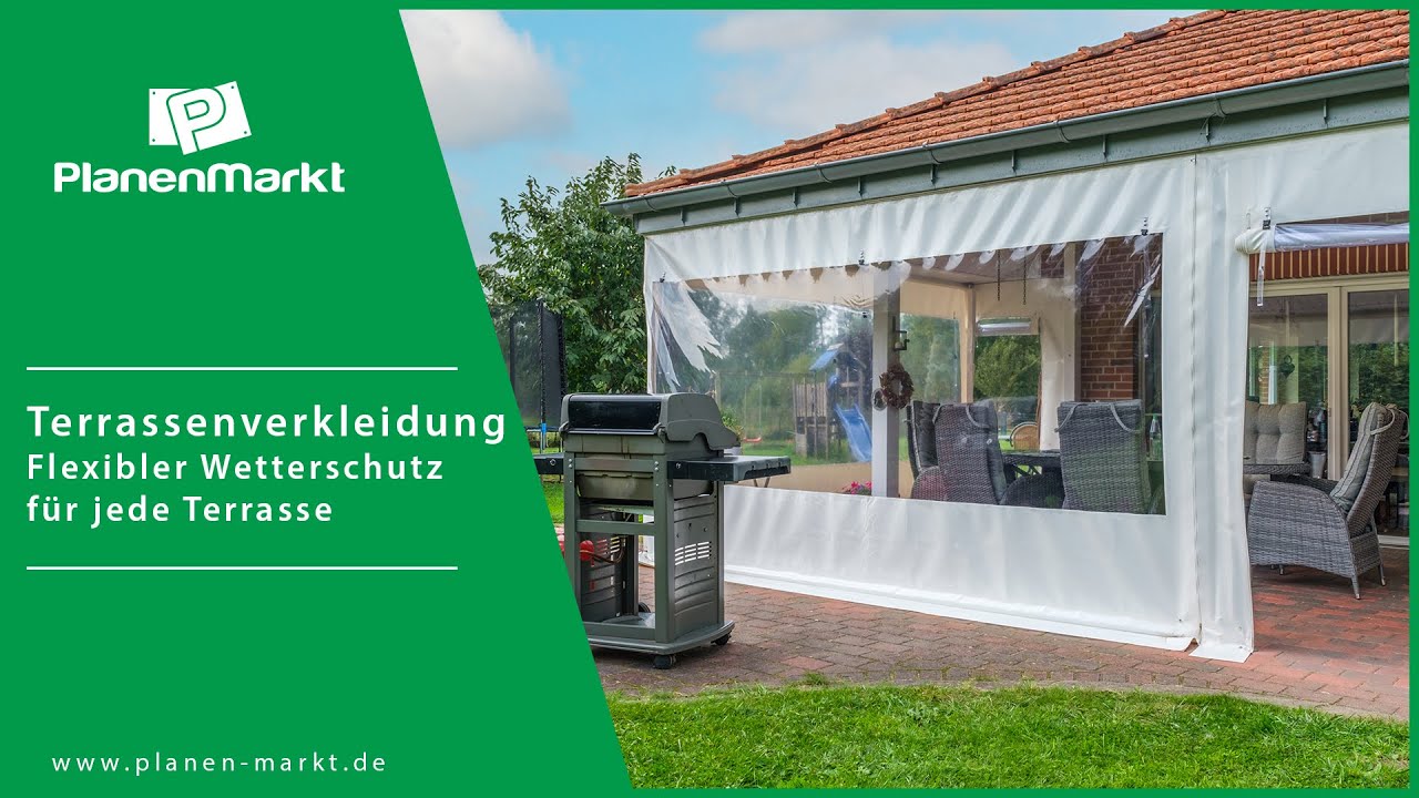 Terrassenverkleidung - flexibler Wetterschutz f&uuml;r jede Terrasse