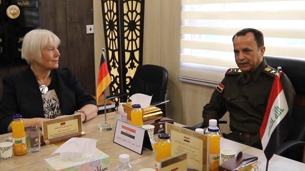 معاون رئيس أركان الجيش للإدارة يستقبل السفيرة الألمانية في مركز الشهيد اللواء إحسان الحيدري