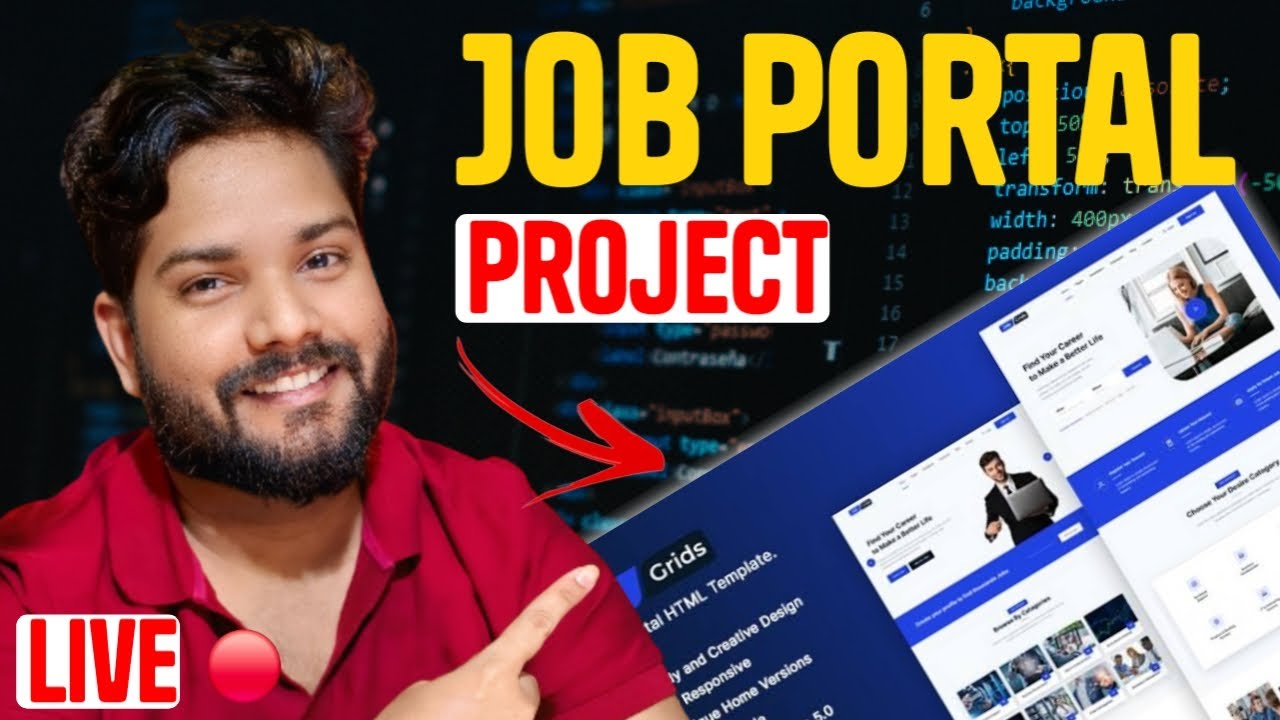 🔴 LIVE : Day - 18 | Job Portal  Projects ||  Ask Anything 💻🔥