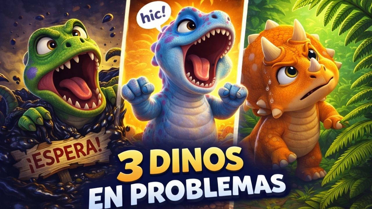 CUENTOS de DINOSAURIOS | 3 Historias con Moraleja | 3 Cuentos Infantiles para Dormir